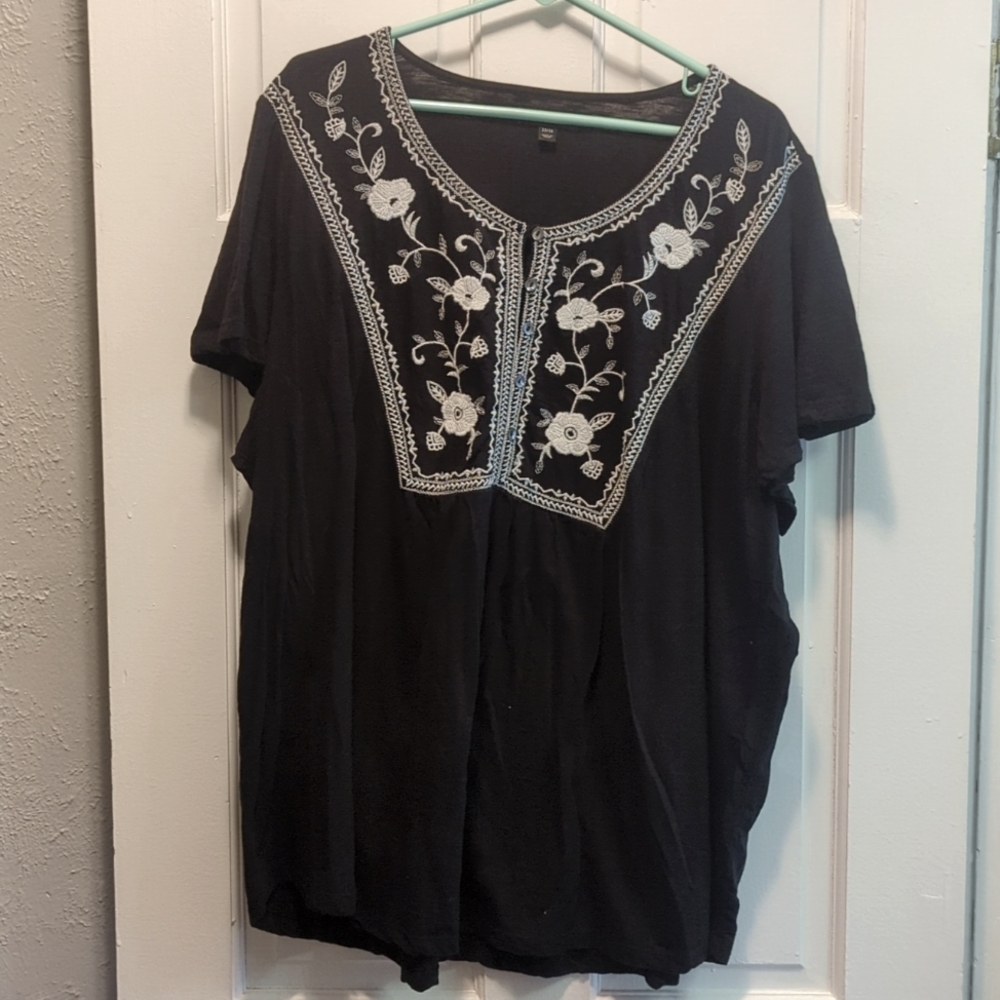 Lane Bryant embroidered top